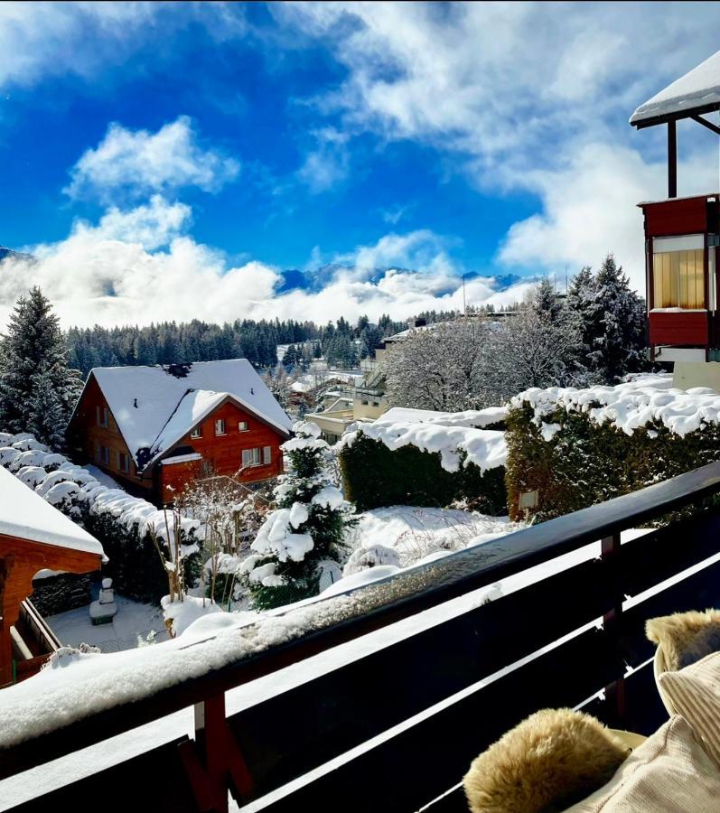 Window On Crans Montana, Appartement Avec Vue Sur Les Alpes エクステリア 写真