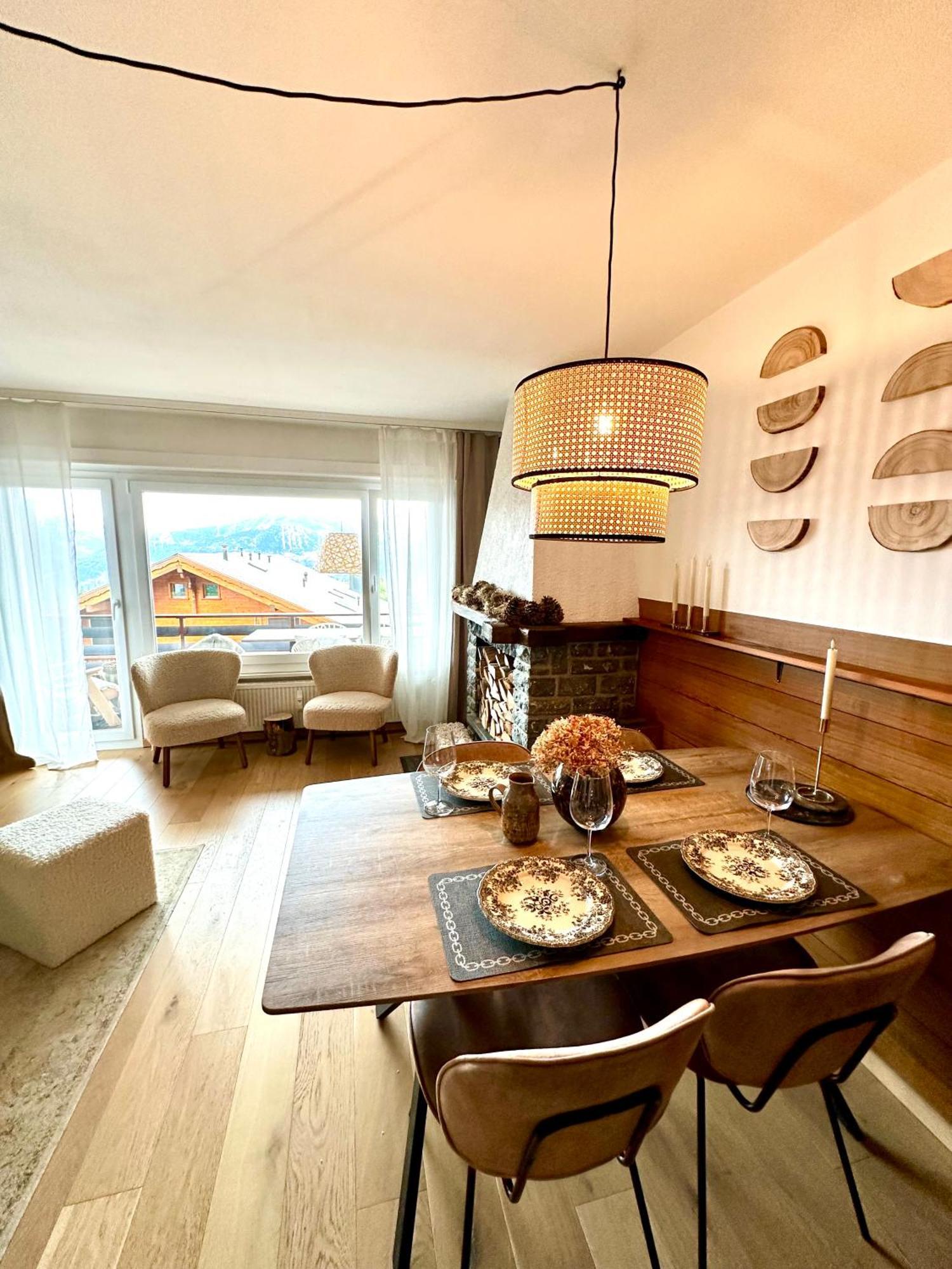 Window On Crans Montana, Appartement Avec Vue Sur Les Alpes エクステリア 写真
